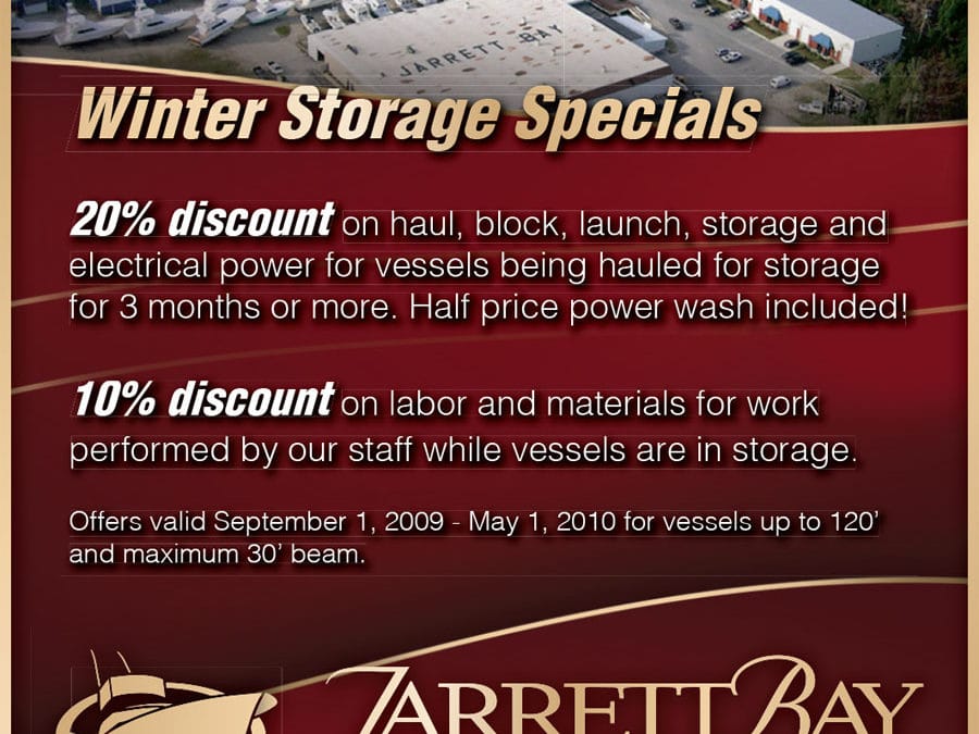 Winter Storage Specials at Jarrett Bay