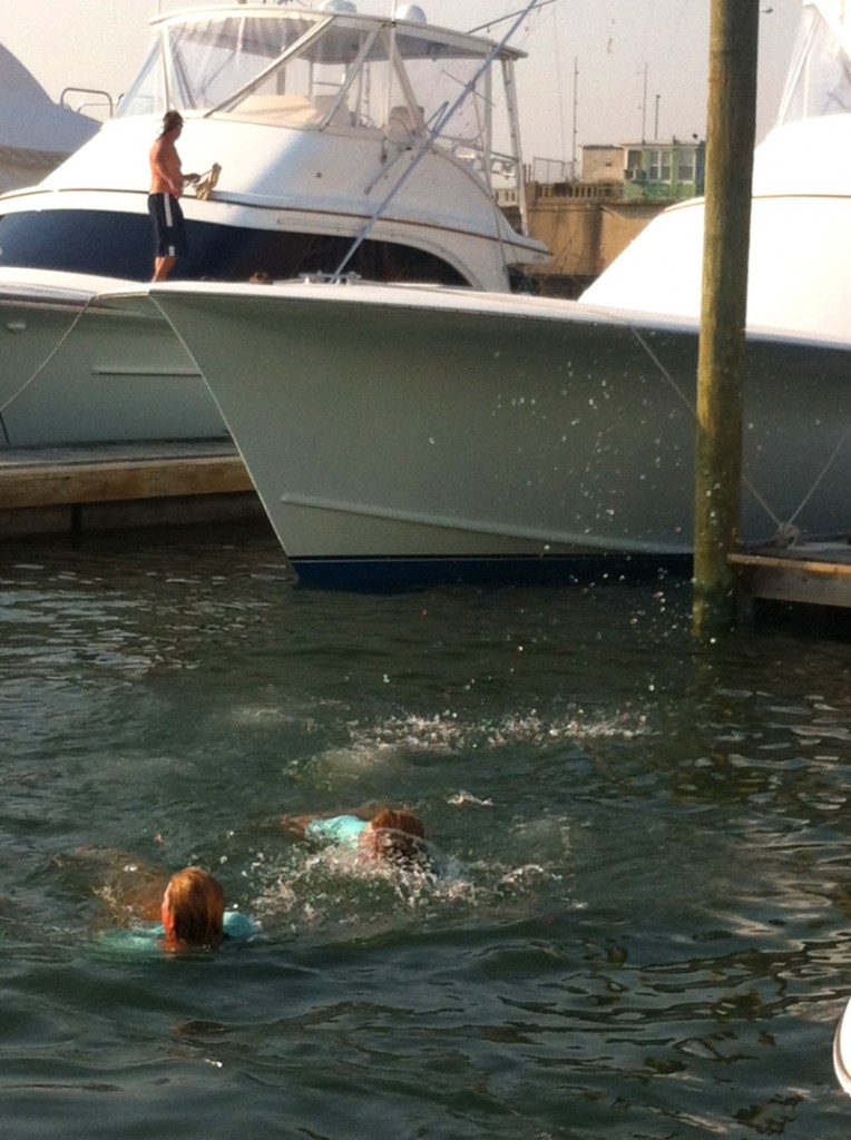 Gina & Dawn take their marlin swim!