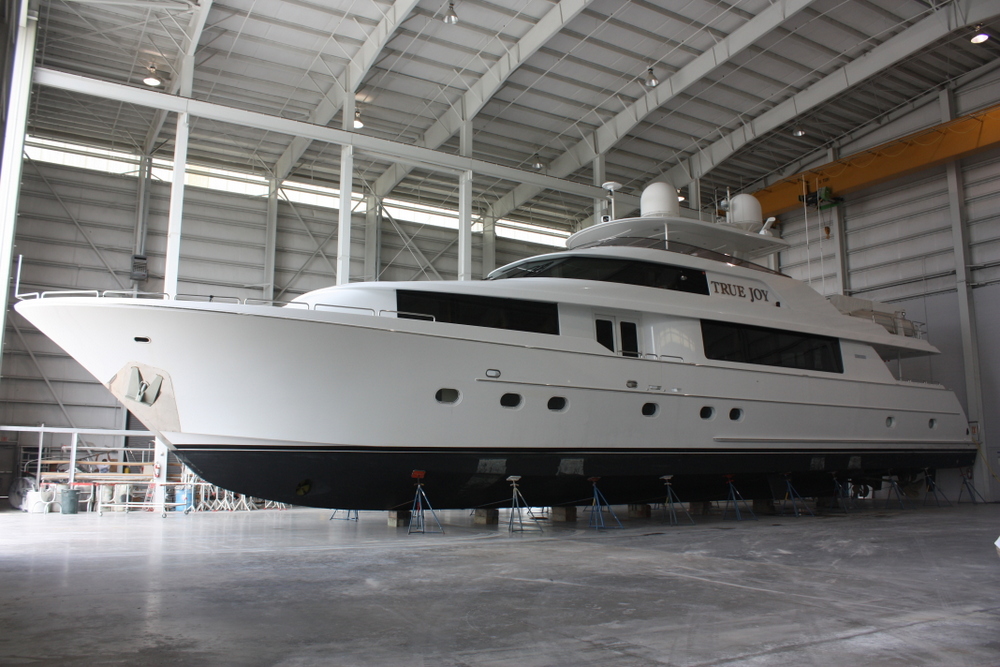 Repaint of the 112′ Westport Luxury Yacht, True Joy