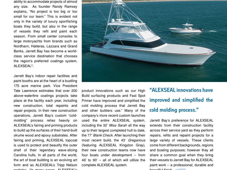 Jarrett Bay’s Spectrum of Construction and Service Projects Favor Alexseal