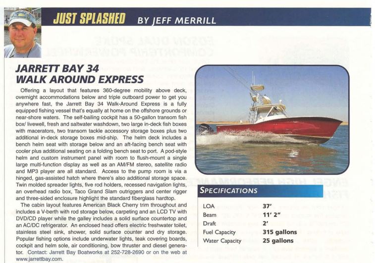 Just Splashed: Jarrett Bay 34 Walk Around Express