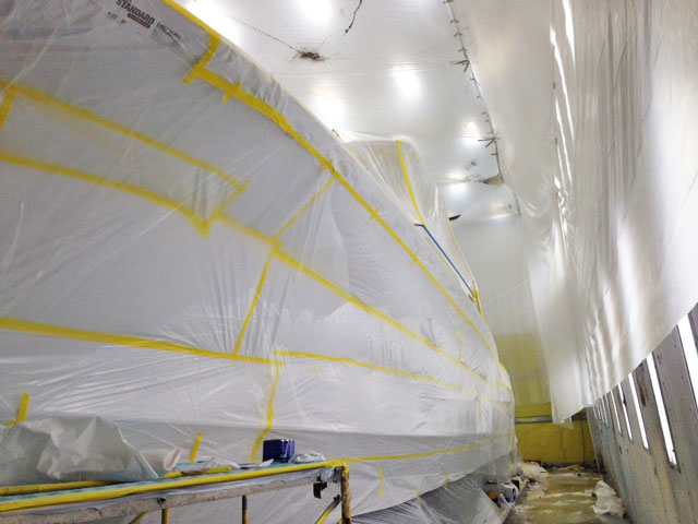 Coverage paint booth