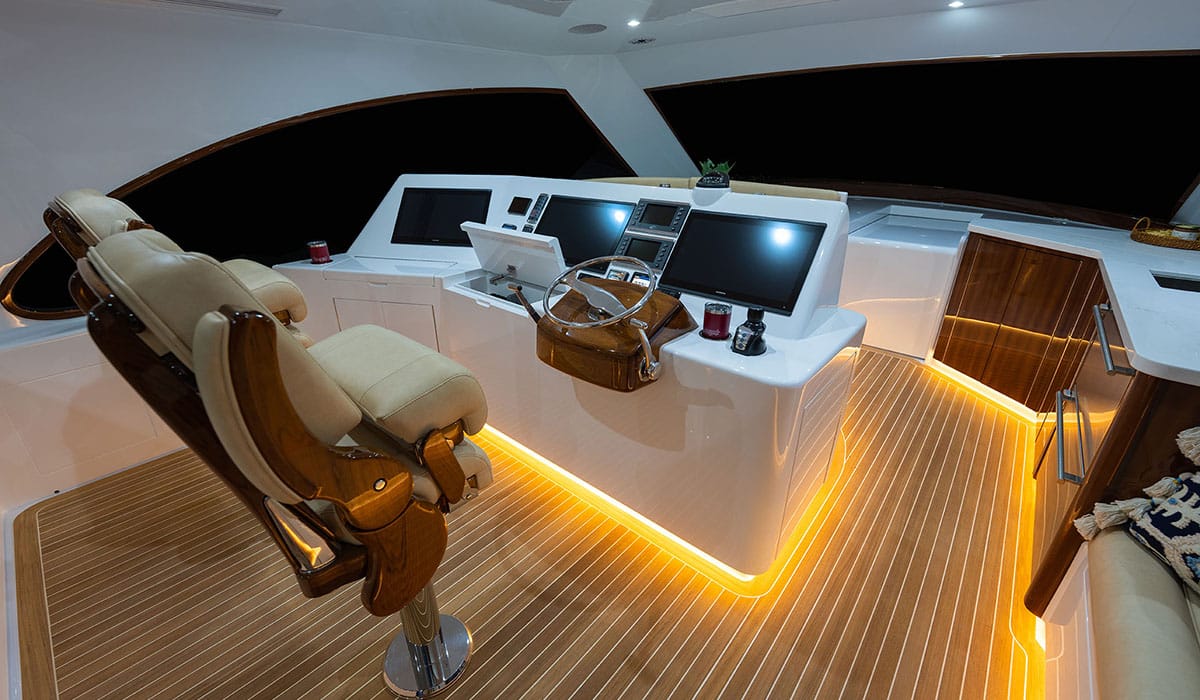Jarrett Bay hull 67 lower helm night Jarrett Bay hull 67 lower helm night